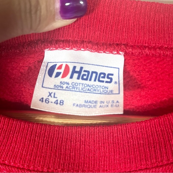 Vintage Country Sons of San Joaquin Red Crew Neckline Sweater Made in USA - Picture 4 of 5